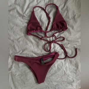 Ko swim Hawai’i Burgundy Bikini Set